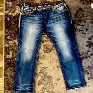 Rock Revival men’s size 42 chare relaxed fit jeans new without tags.